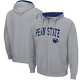 thumbnail image 1 of Men's Colosseum Heathered Gray Penn State Nittany Lions Arch & Logo 3.0 Full-Zip Hoodie, 1 of 3