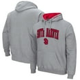 thumbnail image 1 of Men's Colosseum Heathered Gray South Dakota Coyotes Arch and Logo Pullover Hoodie, 1 of 3