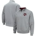 thumbnail image 1 of Men's Colosseum Heathered Gray Texas A&M Aggies Tortugas Team Logo Quarter-Zip Jacket, 1 of 3