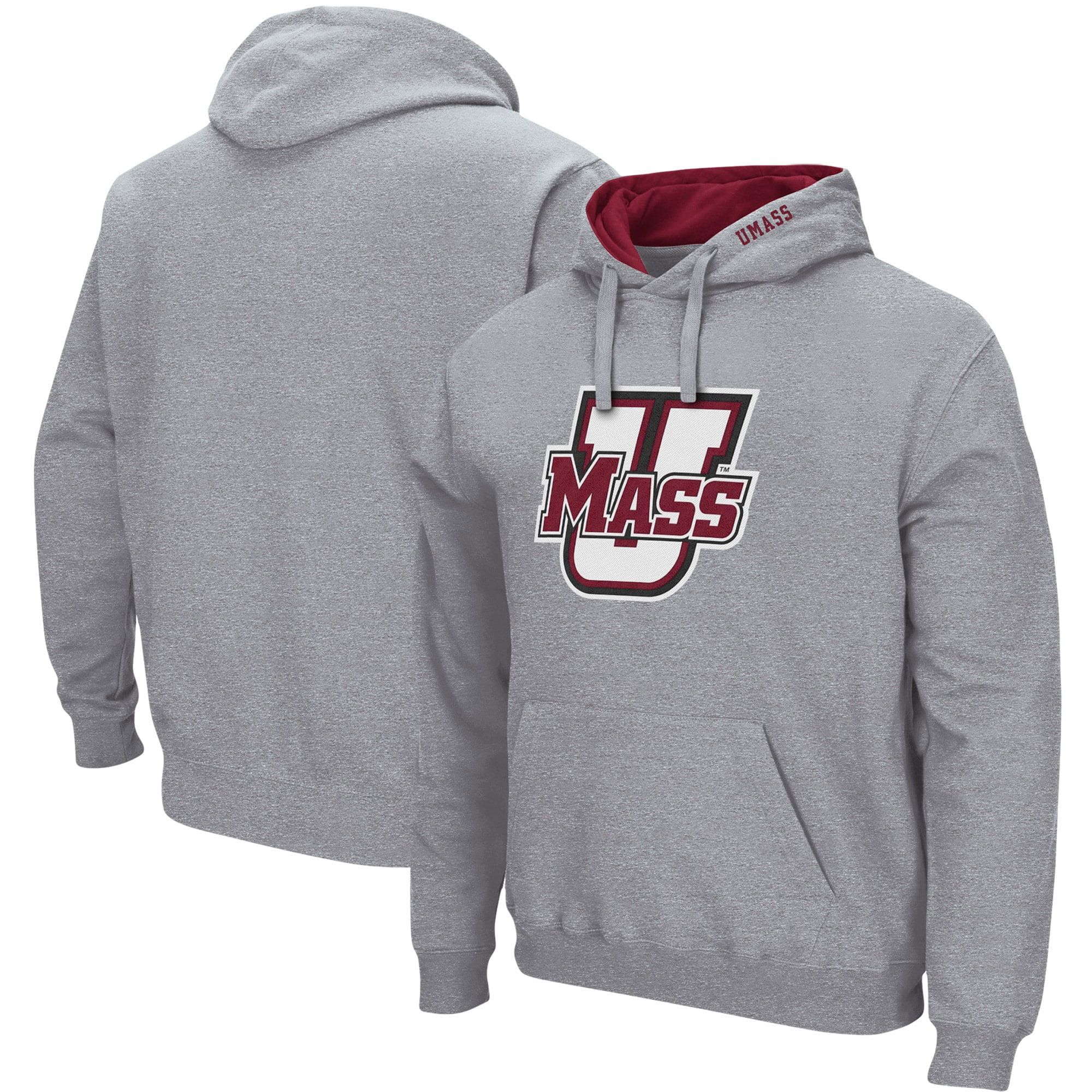 Men's Colosseum Maroon UMass Minutemen Arch & Logo 3.0 Full