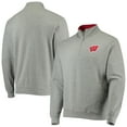 thumbnail image 1 of Men's Colosseum Heathered Gray Wisconsin Badgers Tortugas Team Logo Quarter-Zip Jacket, 1 of 4