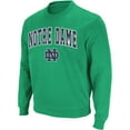 thumbnail image 1 of Men's Colosseum Kelly Green Notre Dame Fighting Irish Arch & Logo Crew Neck Sweatshirt, 1 of 4