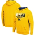 thumbnail image 1 of Men's Colosseum Maize Michigan Wolverines Slash Stack 2.0 Pullover Hoodie, 1 of 3