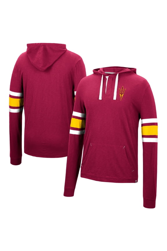 Men's Colosseum Maroon Arizona State Sun Devils Lebowski Hoodie Long Sleeve T-Shirt