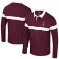thumbnail image 1 of Men's Colosseum  Maroon Arizona State Sun Devils Too Cool For School Long Sleeve Polo, 1 of 3