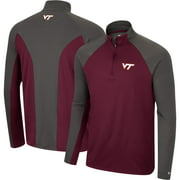 Men's Colosseum Maroon/Charcoal Virginia Tech Hokies Two Yutes Raglan Quarter-Zip Windshirt