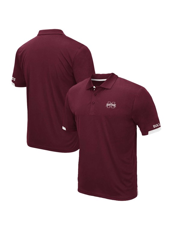 Men's Colosseum Maroon Mississippi State Bulldogs Big & Tall Santry Polo