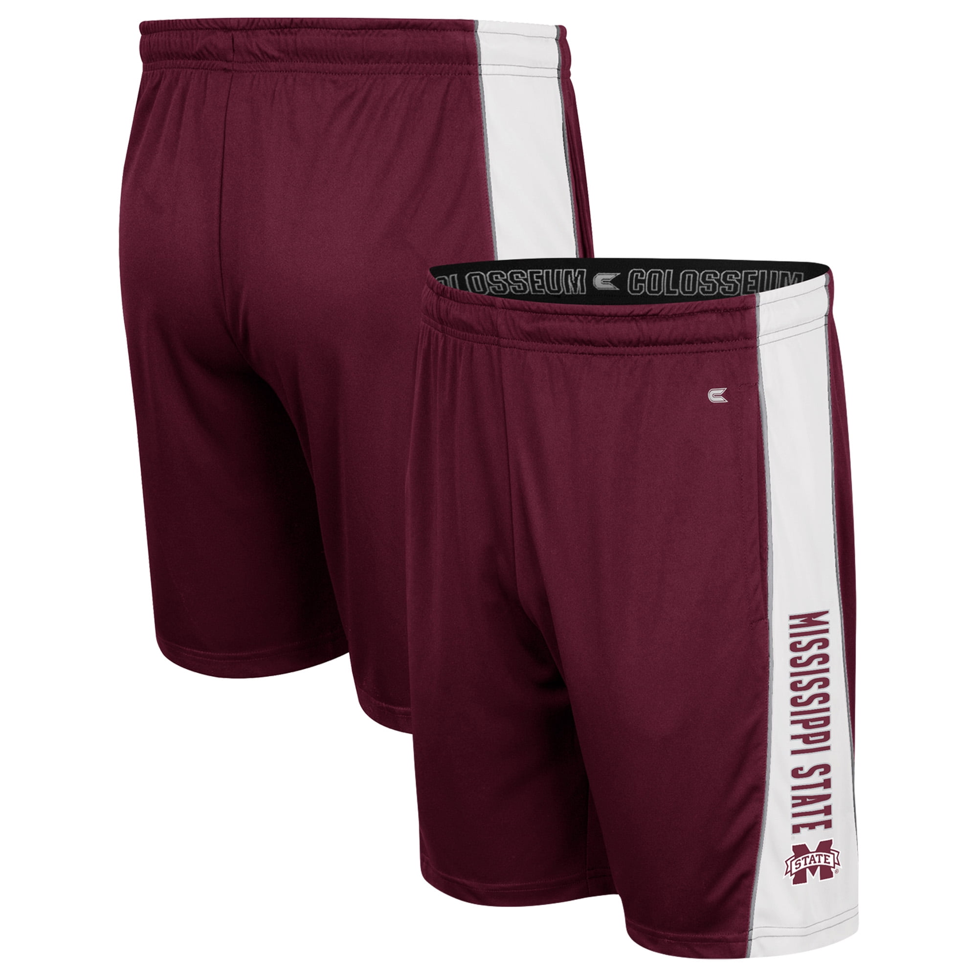 Men's Colosseum Maroon Mississippi State Bulldogs Panel Shorts ...