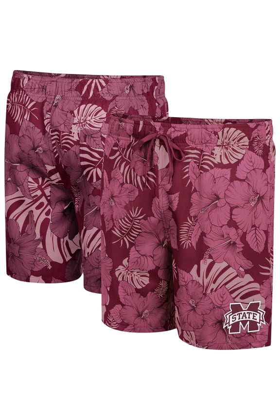 Men's Colosseum Maroon Mississippi State Bulldogs The Dude Swim Shorts