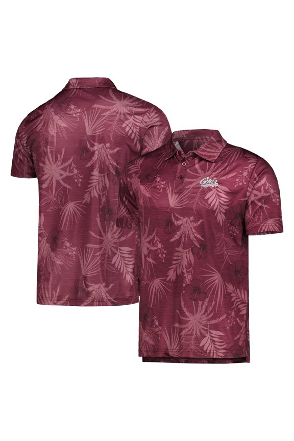 Men's Colosseum Maroon Montana Grizzlies Palms Team Polo