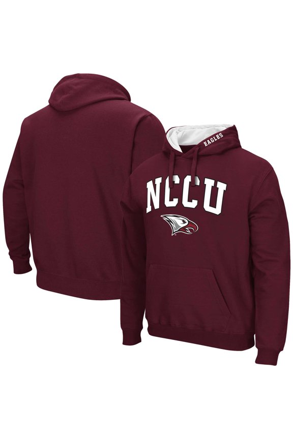 Men's Colosseum  Maroon North Carolina Central Eagles Arch & Logo Hoodie