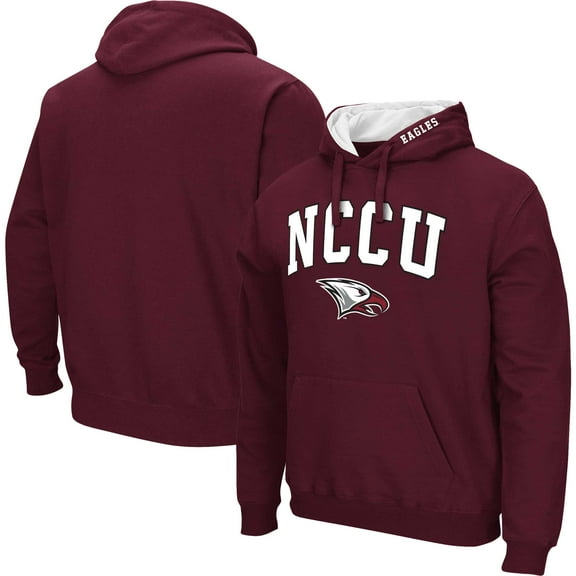 Men's Colosseum Maroon North Carolina Central Eagles Arch & Logo Hoodie