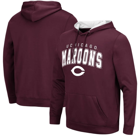 Men's Colosseum Maroon UChicago Maroons Resistance-Pullover Hoodie