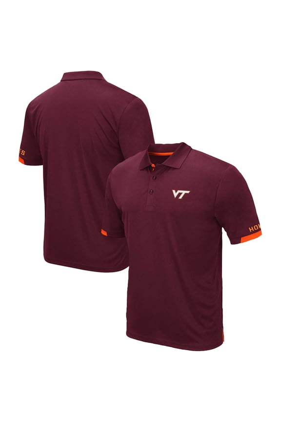 Men's Colosseum Maroon Virginia Tech Hokies Big & Tall Santry Polo