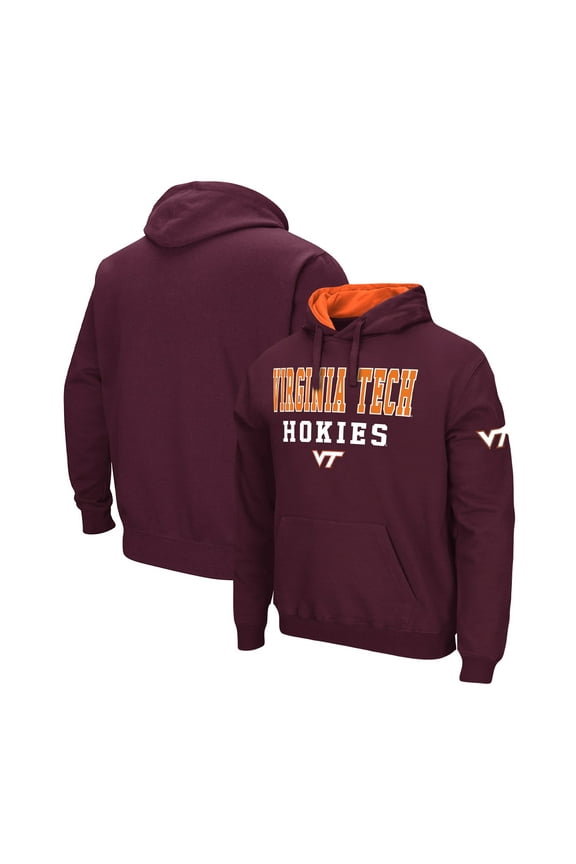 Men's Colosseum Maroon Virginia Tech Hokies Sunrise Pullover Hoodie