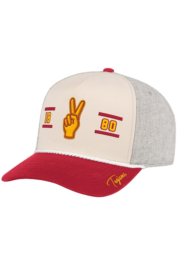 Men's Colosseum Natural USC Trojans Frank Podium Adjustable Hat