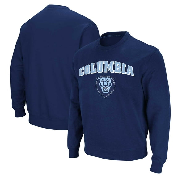 Men's Colosseum Navy Columbia University Arch & Logo Pullover Sweatshirt
