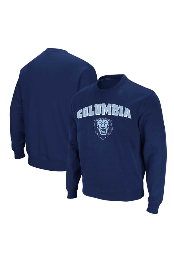 Men's Colosseum Navy Columbia University Arch & Logo Pullover Sweatshirt