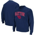 thumbnail image 1 of Men's Colosseum Navy Dayton Flyers Arch & Logo Tackle Twill Pullover Sweatshirt, 1 of 3