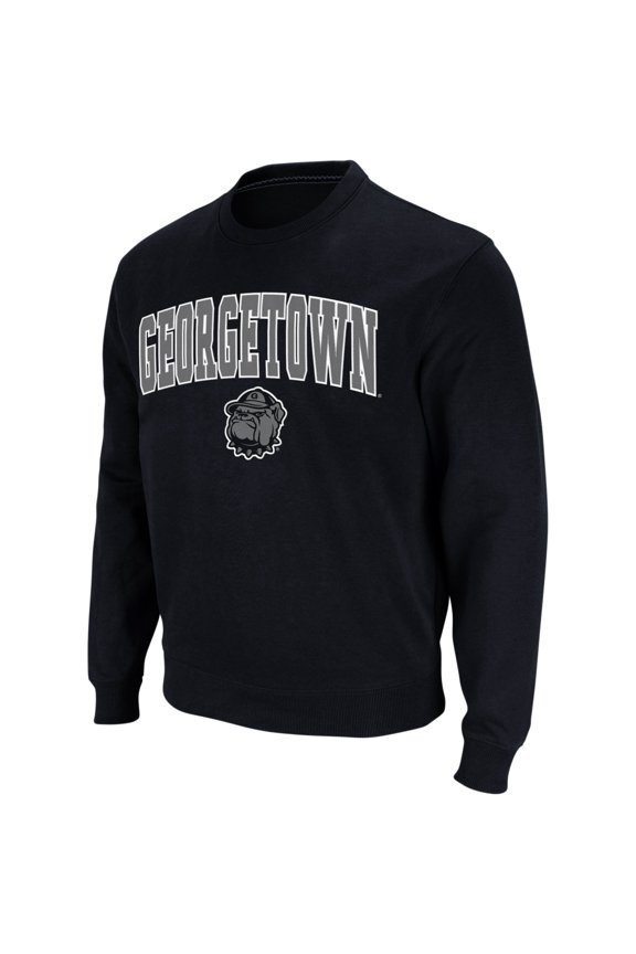 Men's Colosseum Navy Georgetown Hoyas Arch & Logo Crew Neck Sweatshirt