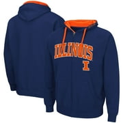 COLOSSEUM ATHLETICS Men's Colosseum Navy Illinois Fighting Illini Big & Tall Full-Zip Hoodie