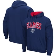 Mens Colosseum Navy Liberty Flames Arch & Logo 3.0 Pullover Hoodie