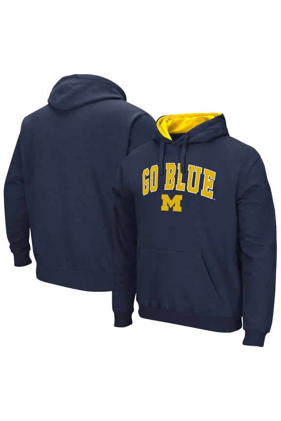 Men's Colosseum Navy Michigan Wolverines Rally Cry Fleece Hoodie