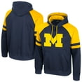 thumbnail image 1 of Men's Colosseum  Navy Michigan Wolverines Todd Raglan Pullover Hoodie, 1 of 3