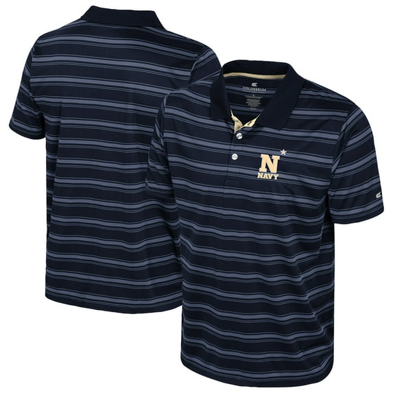 Men's Colosseum Navy Navy Midshipmen Milk Steak Polo