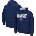 thumbnail image 1 of Men's Colosseum Navy New Hampshire Wildcats Arch & Logo 3.0 Pullover Hoodie, 1 of 3