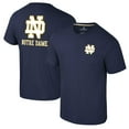 thumbnail image 1 of Men's Colosseum Navy Notre Dame Fighting Irish Logo Lockup 2-Hit Active Blend T-Shirt, 1 of 3