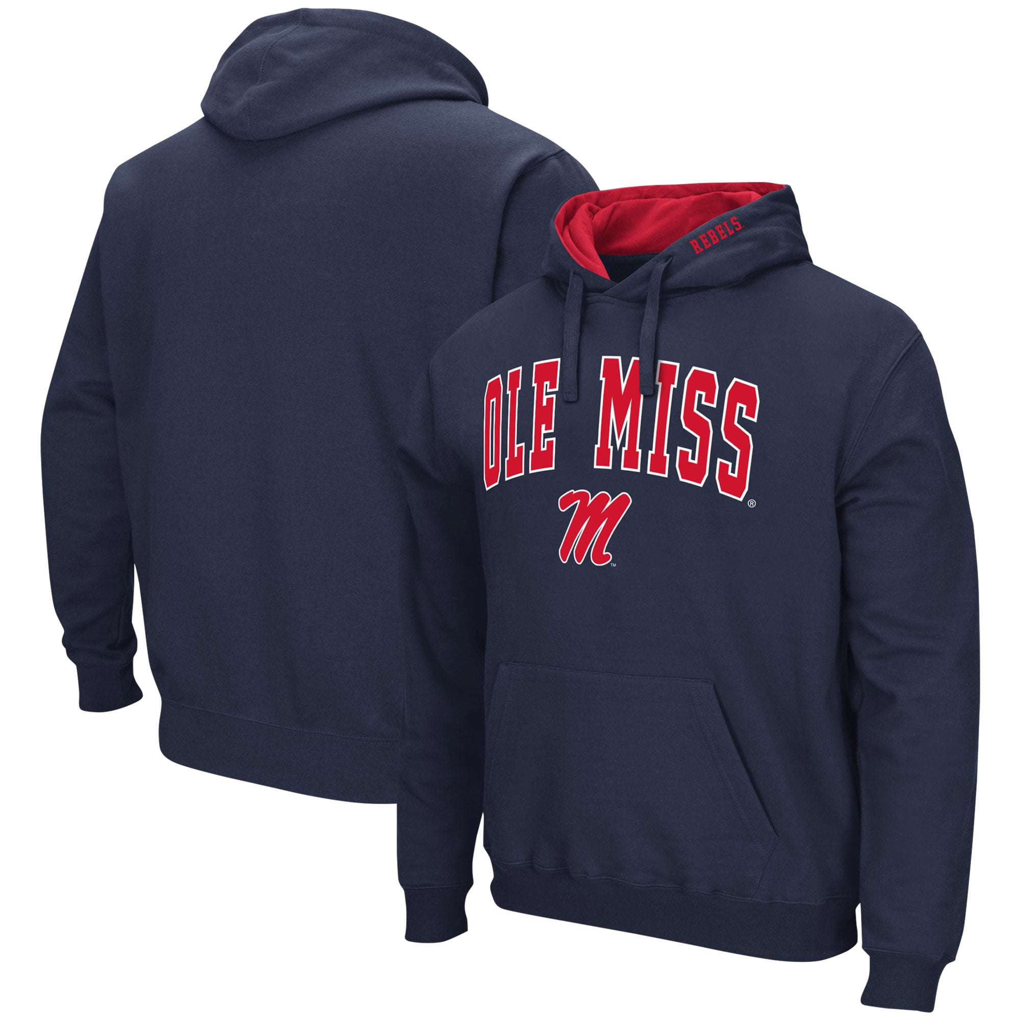 Men's Colosseum Navy Ole Miss Rebels Sunrise Pullover Hoodie