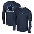 thumbnail image 1 of Men's Colosseum Navy Penn State Nittany Lions Logo Lockup 3-Hit Active Blend Long Sleeve T-Shirt, 1 of 3