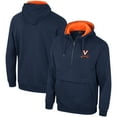 thumbnail image 1 of Men's Colosseum Navy Virginia Cavaliers Team Half-Zip Pullover Hoodie, 1 of 3