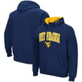thumbnail image 1 of Men's Colosseum Navy West Virginia Mountaineers Arch & Logo 3.0 Pullover Hoodie, 1 of 3