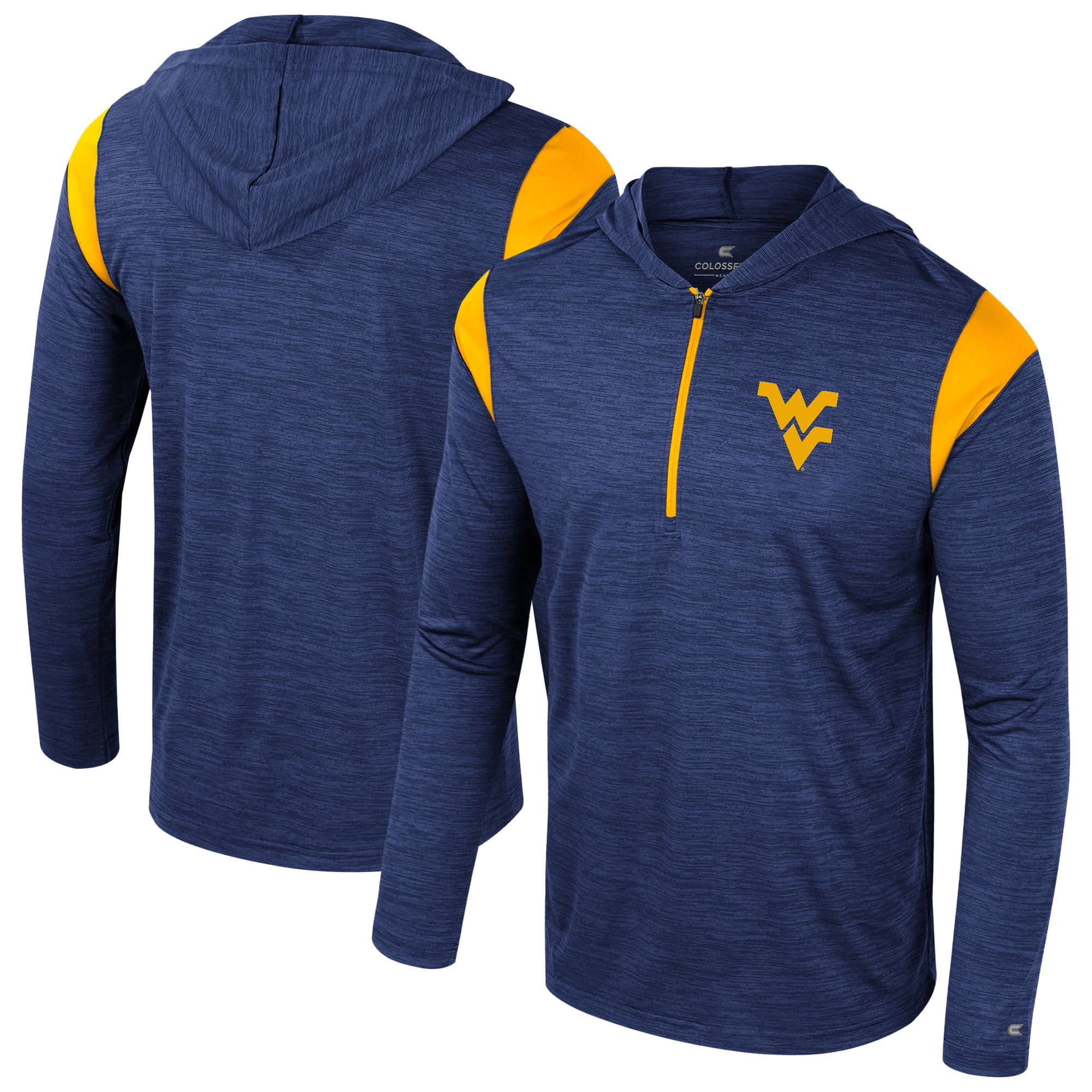 Men's Colosseum Navy West Virginia Mountaineers Dozer HalfZip