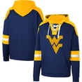 thumbnail image 1 of Men's Colosseum Navy West Virginia Mountaineers Lace-Up 4.0 Pullover Hoodie, 1 of 3