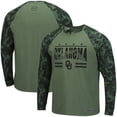 thumbnail image 1 of Men's Colosseum Olive/Camo Oklahoma Sooners OHT Military Appreciation Slim-Fit Raglan Long Sleeve T-Shirt, 1 of 4