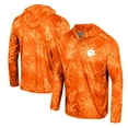 thumbnail image 1 of Men's Colosseum Orange Clemson Tigers Palms Printed Lightweight Quarter-Zip Hooded Top, 1 of 3