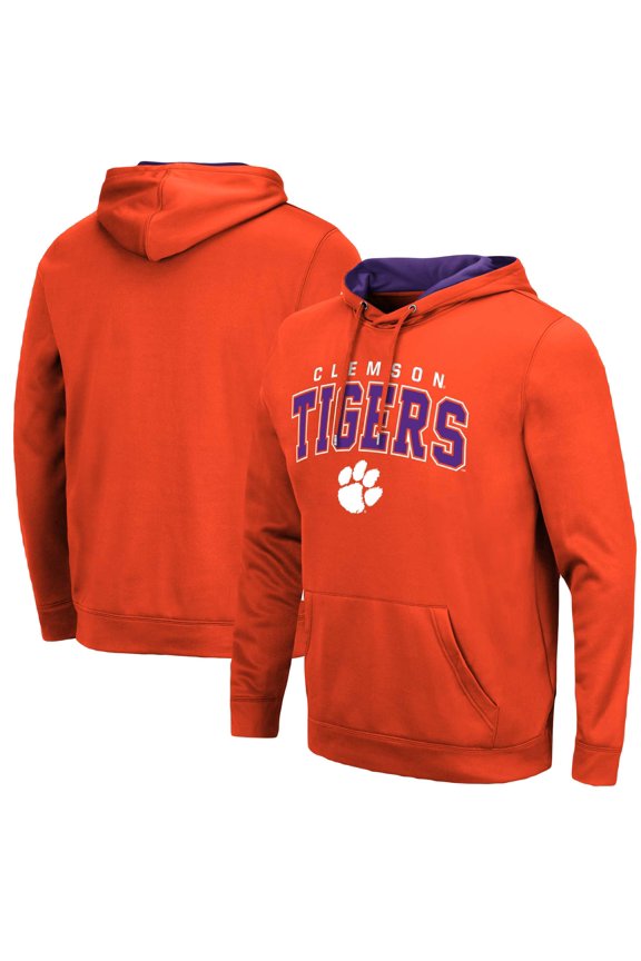 Men's Colosseum Orange Clemson Tigers Resistance-Pullover Hoodie