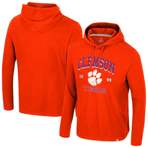 Men's Colosseum Orange Clemson Tigers Simoleans Washed Hoodie