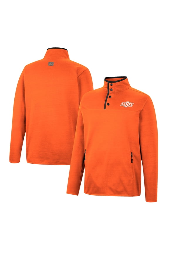 Men's Colosseum Orange Oklahoma State Cowboys Rebound Quarter-Snap Jacket