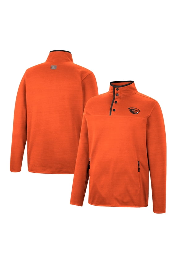 Men's Colosseum Orange Oregon State Beavers Rebound Quarter-Snap Jacket