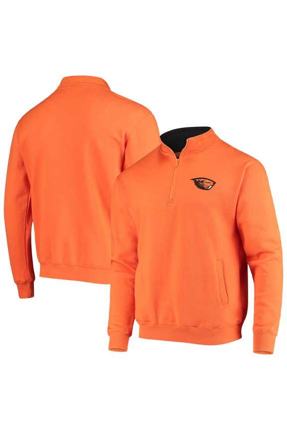 Men's Colosseum Orange Oregon State Beavers Tortugas Logo Quarter-Zip Jacket