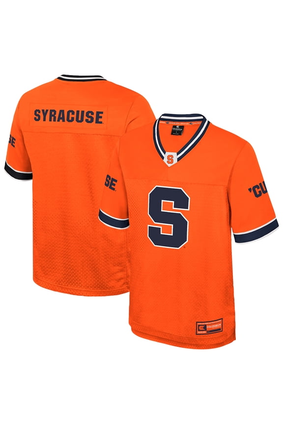 Men's Colosseum  Orange Syracuse Orange Nothing But The Hits Football Jersey