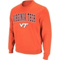 thumbnail image 1 of Men's Colosseum Orange Virginia Tech Hokies Arch & Logo Crew Neck Sweatshirt, 1 of 4