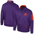 thumbnail image 1 of Men's Colosseum Purple Clemson Tigers Mainframe Quarter-Zip Fleece Jacket, 1 of 3