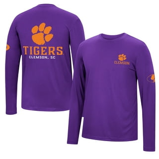 Clemson Tigers Stitched Baseball Jersey Russell Athletic Men's Large  Orange Purp