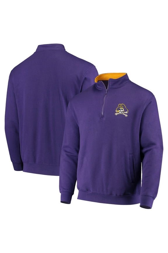 Men's Colosseum Purple ECU Pirates Tortugas Logo Quarter-Zip Jacket