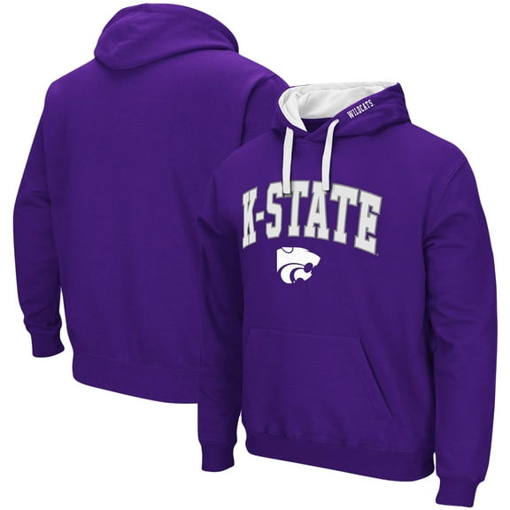 Men's Colosseum Purple Kansas State Wildcats Big & Tall Arch & Logo 2.0 Pullover Hoodie